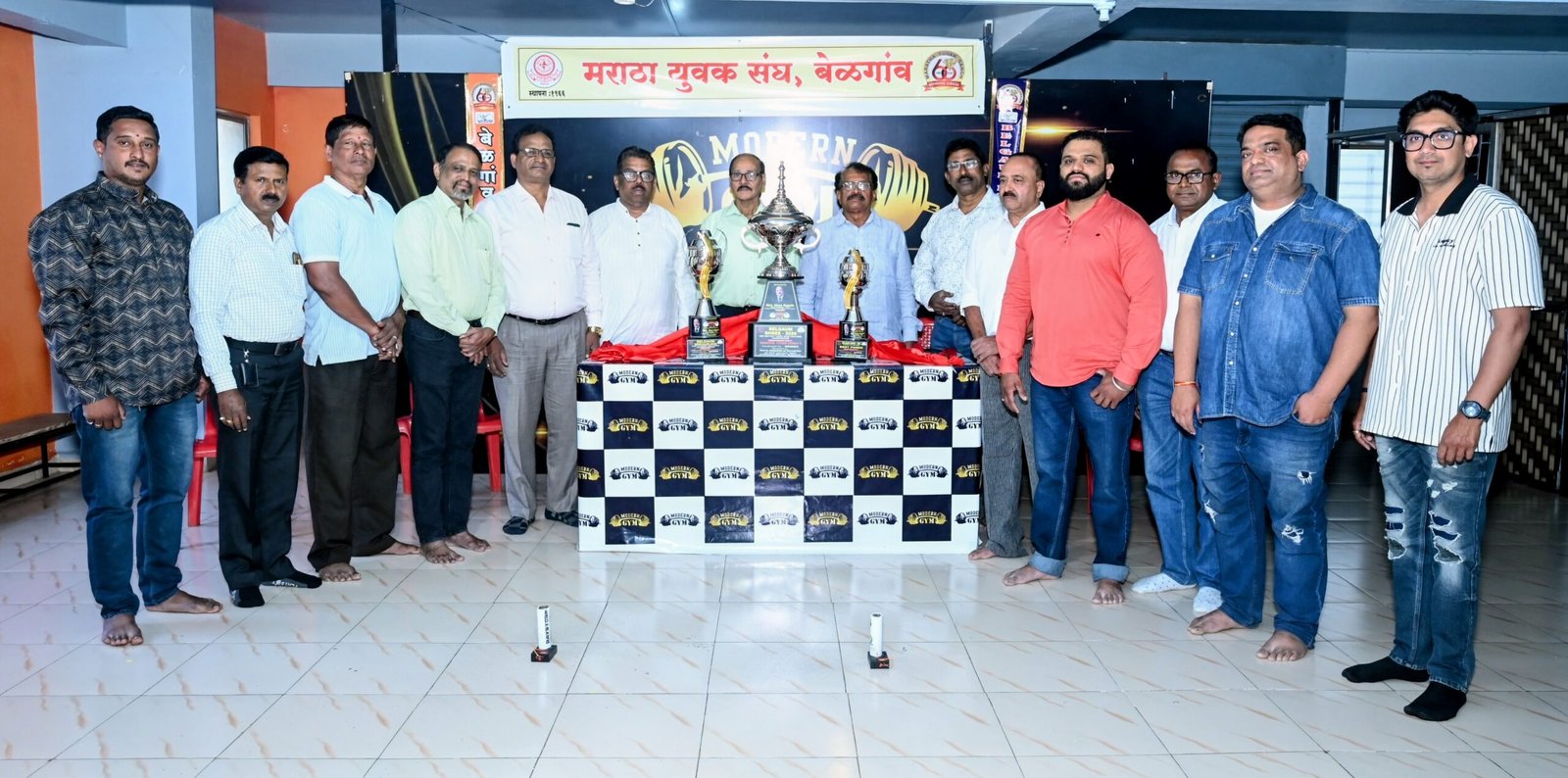 मॉडर्न जिम पुरस्कृत बेळगांव श्री शरीरसौष्ठव स्पर्धेतील विजेत्या चषकाचा अनावरण सोहळा उत्साहात.