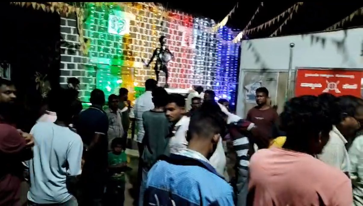 मच्छे गावात संगोळी रायन्ना पुतळ्याची विटंबना-अज्ञातांकडून पुतळ्यावर द्रव पदार्थ फेकले