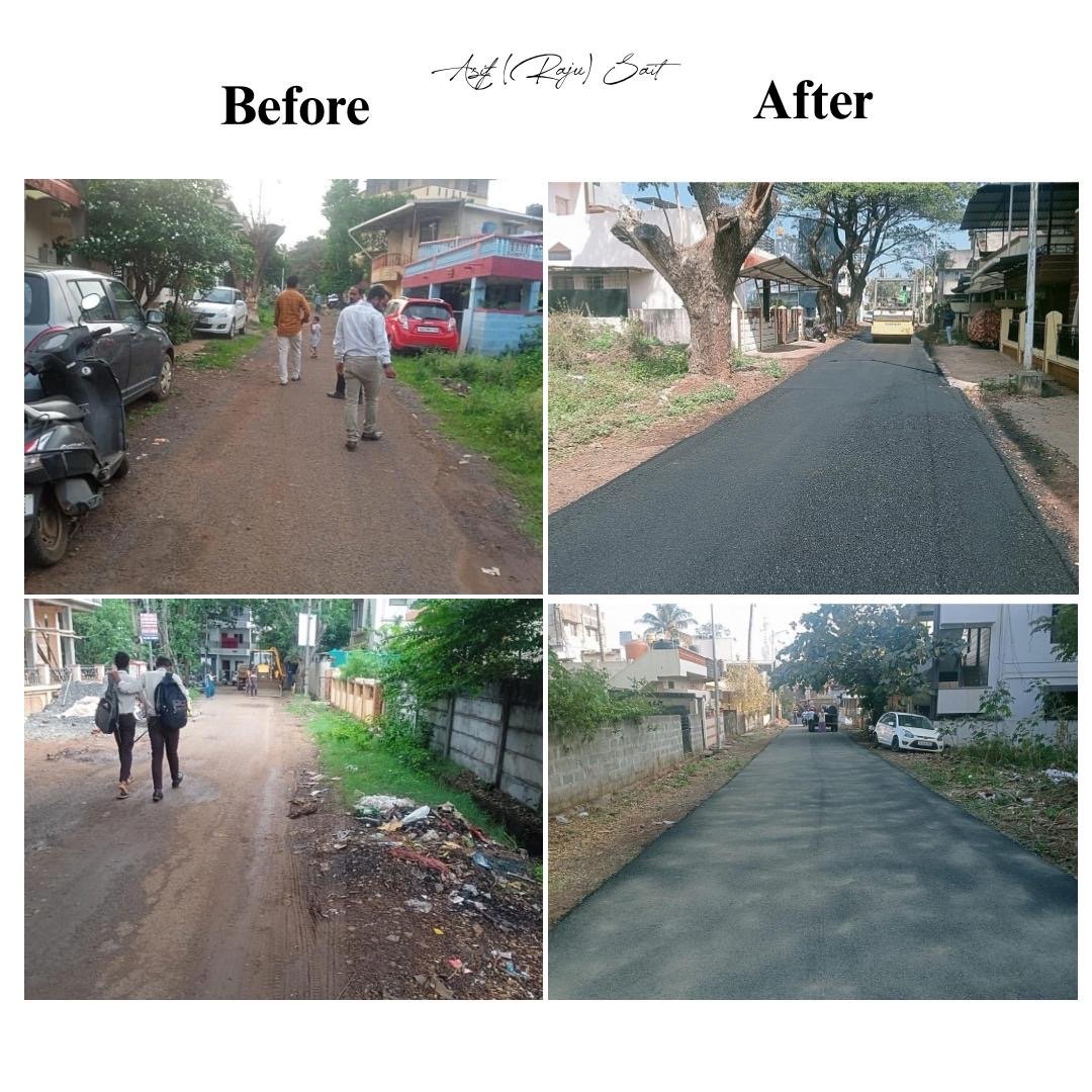 माळमारुती  एक्स्टेन्शन परिसरातील रस्त्यांची कामे  यशस्वीरीत्या पूर्ण