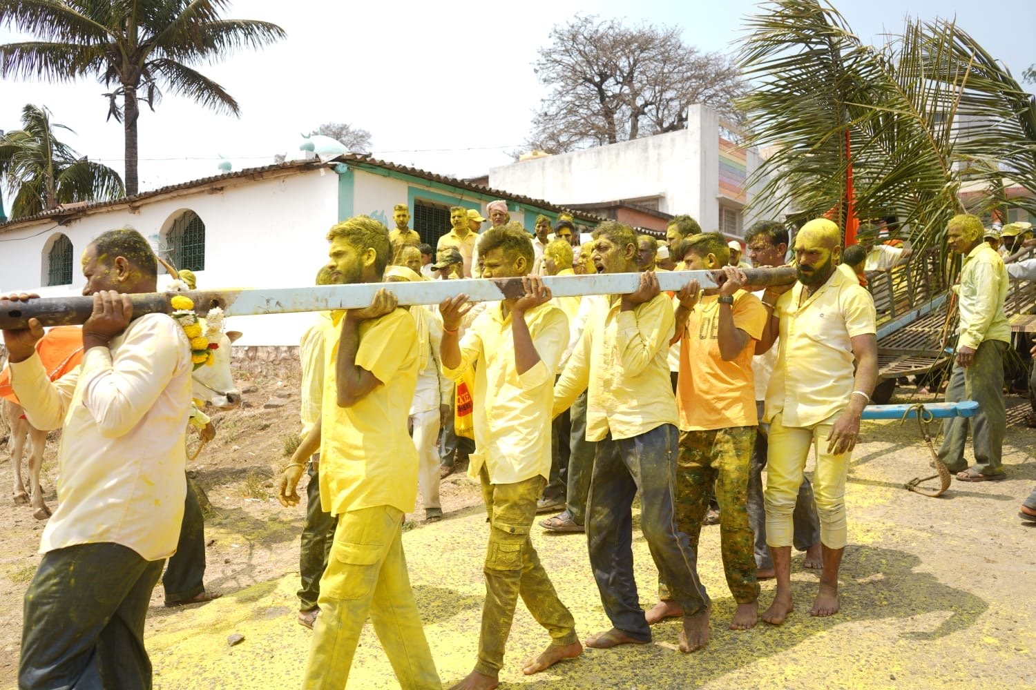 हंदीगनूर महालक्ष्मी यात्रोत्सव मंडपाच्या मुहूर्तमेढ सोहळा उत्साहात
