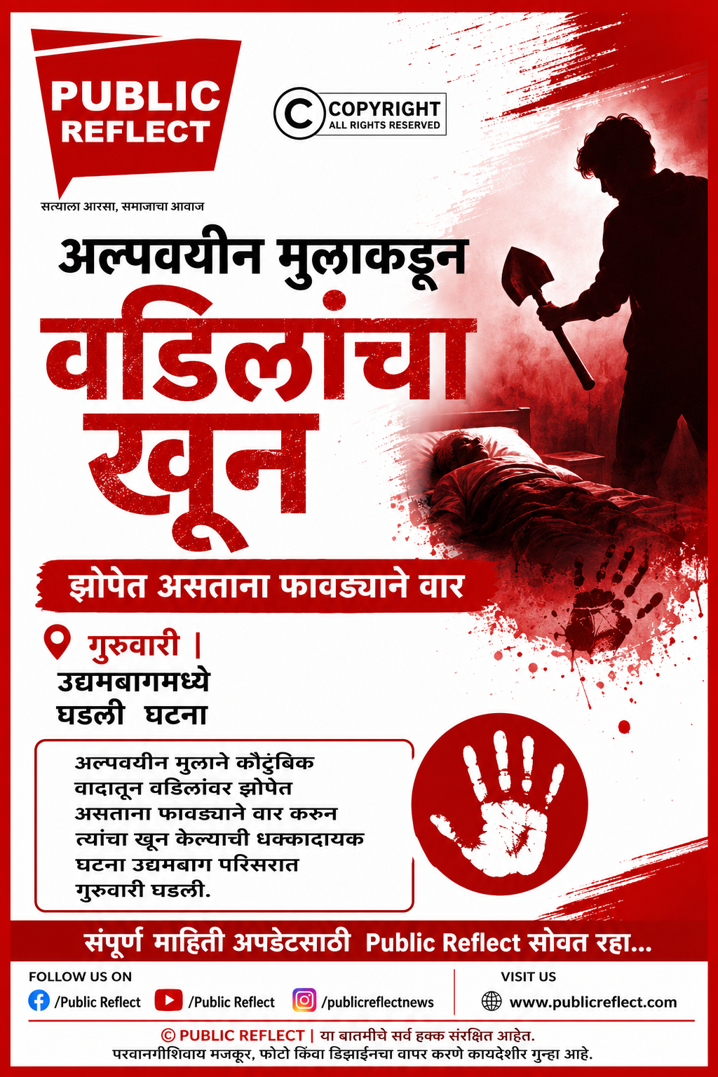 अल्पवयीन मुलाकडून वडिलांचा खून